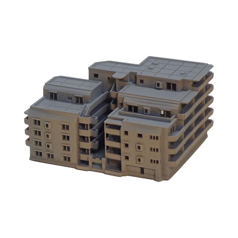 6階建てマンション ：Diorama City 建物3D未塗装キット 1/600サイズ
