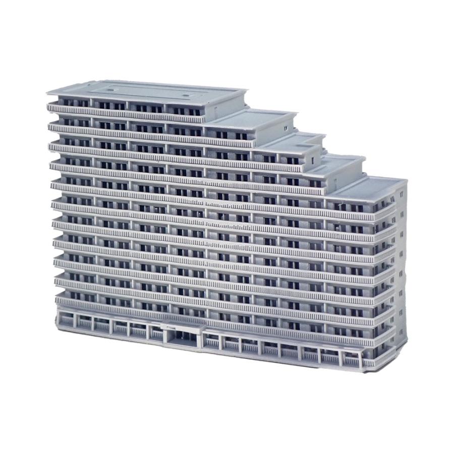 団地A棟（12階建て） ：Diorama City 建物3D未塗装キット 1/600サイズ