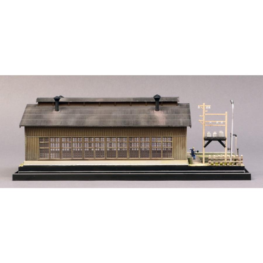 木造機関庫 ：松本典久 塗装済完成品 1/150サイズ : さかつうヤフー店