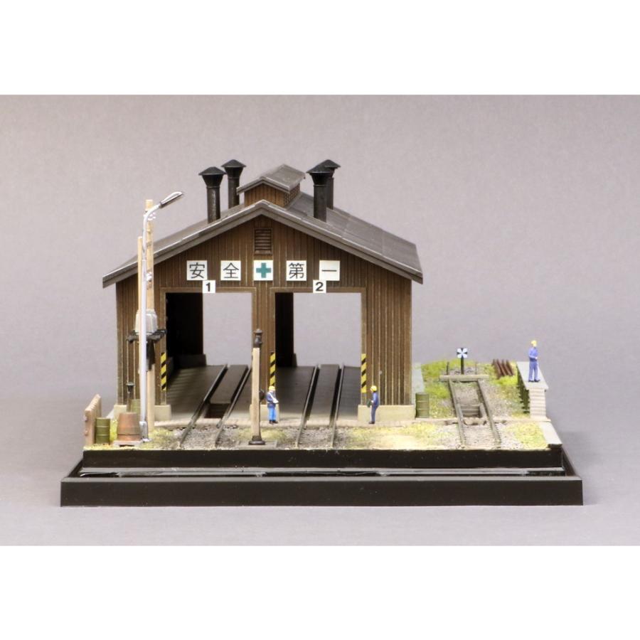 木造機関庫 ：松本典久 塗装済完成品 1/150サイズ : さかつうヤフー店