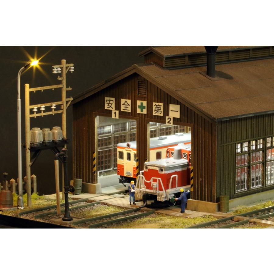 木造機関庫 ：松本典久 塗装済完成品 1/150サイズ : さかつうヤフー店