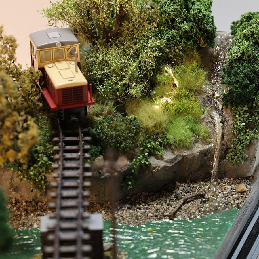 蛍の舞う鉄橋風景 ：松尾佳忠 塗装済完成品 1/80スケール（1/80ナロー