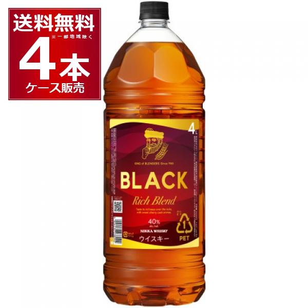 ブラックニッカ ウイスキー ニッカ リッチブレンド4L 4000ml×4本 : 酒