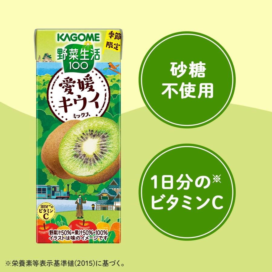 KAGOME（カゴメ） 季節限定 野菜生活100 愛媛キウイミックス 195ml×96