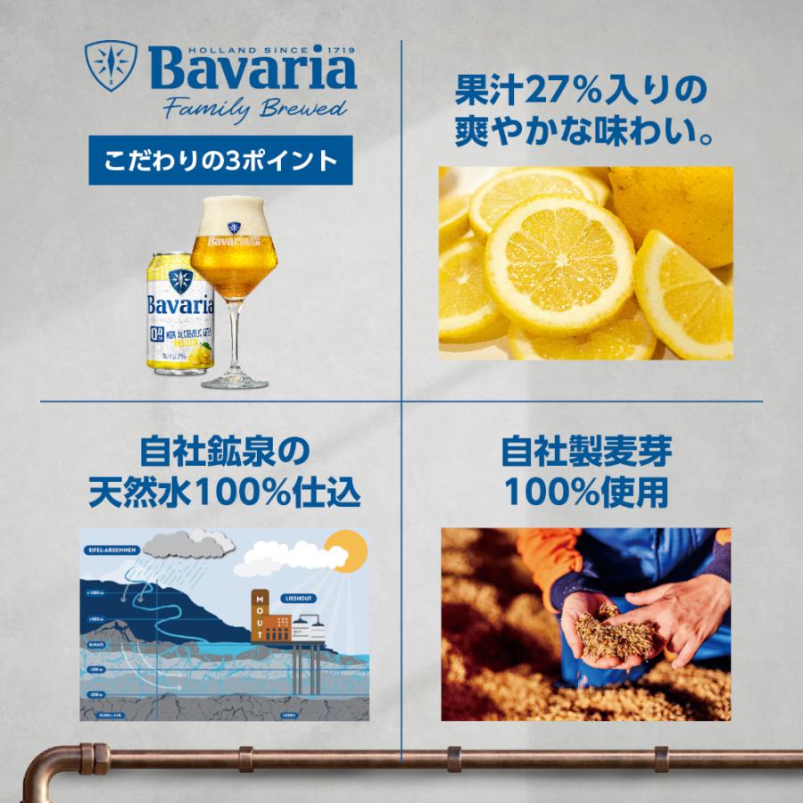 沢の鶴 ノンアルコールビール ババリア Bavaria 0.0％ Lemon 330ml×24