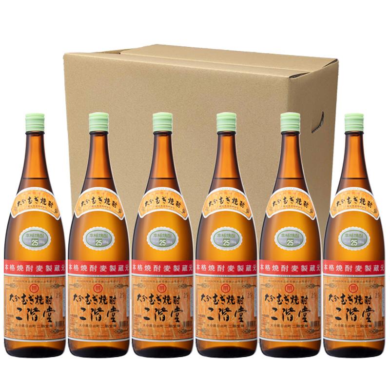 焼酎 二階堂酒造 二階堂 麦焼酎 25度 1.8L瓶×6本セット 北海道 沖縄は