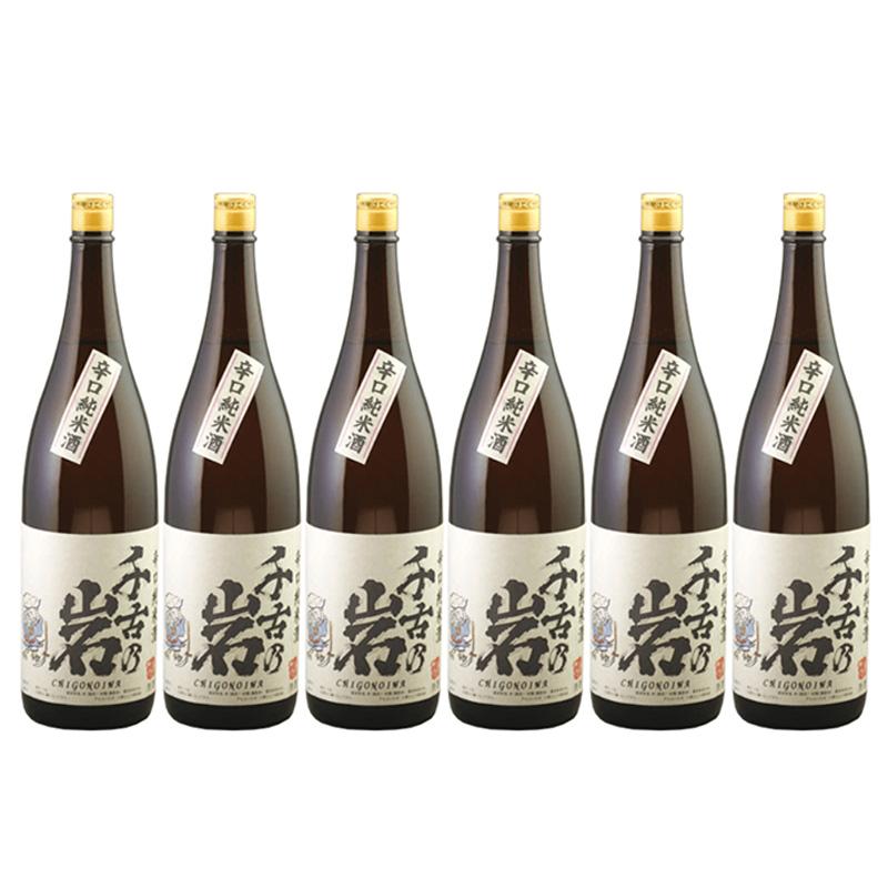 千古乃岩 辛口純米 1.8L 1ケース 6本入り 1800ml 日本酒 清酒 送料無料