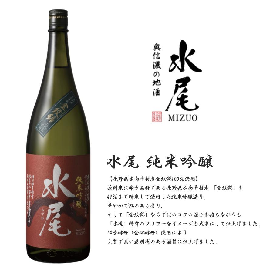 水尾 日本酒 飲み比べ 長野 純米吟醸 特別純米酒 金紋錦仕込