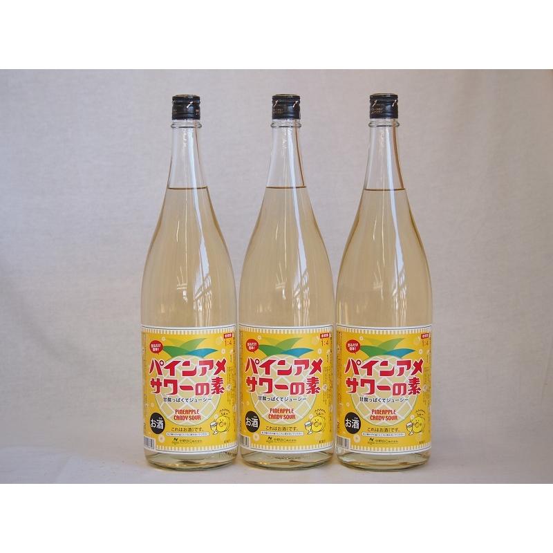 パインアメサワーの素 甘酸っぱくジューシーパイナップル果汁 25度 中野BC(和歌山県)1800ml×6