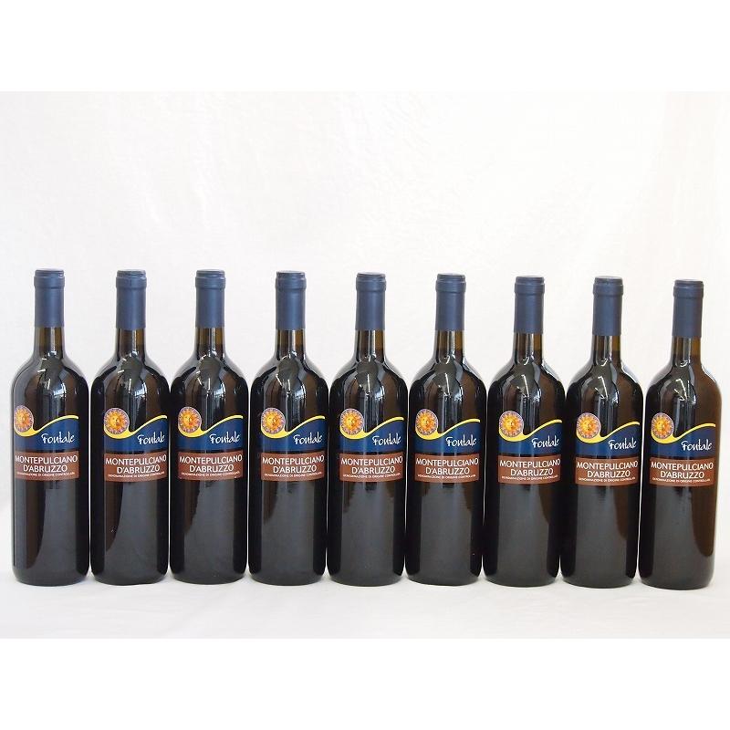 9本セット(イタリア赤ワイン モンテプルチアーノ ダブルッツオ) 750ml×9本