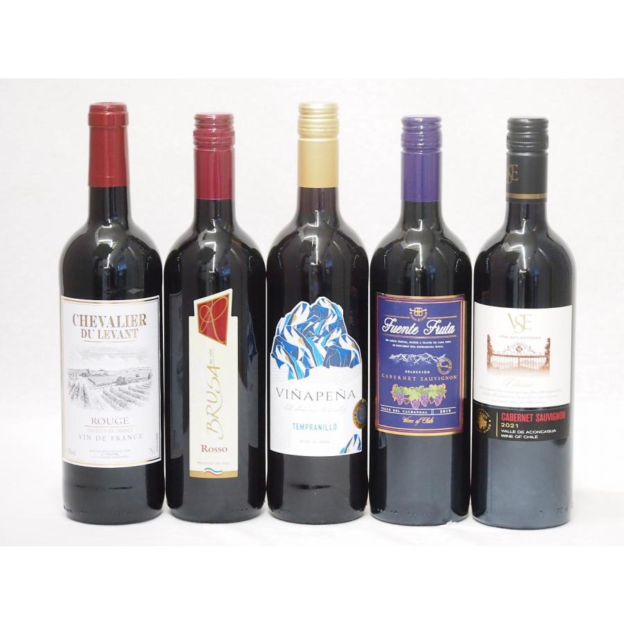 ワインセット セレクション 赤ワイン 5本セット( スペインワイン 1本 フランスワイン 1本 イタリアワイン 1本 チリワイン  :8-04-14:贈り物本舗じざけや - 通販 - Yahoo!ショッピング