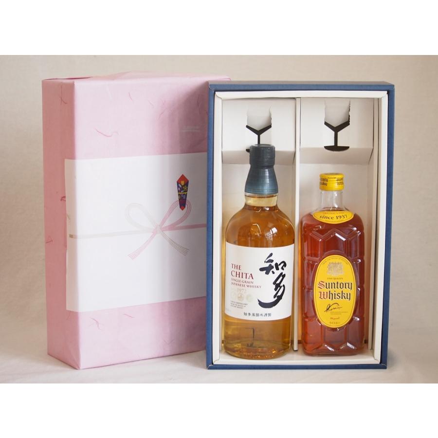 感謝贈り物ウイスキーボックス2本セット(知多 43度 角瓶 40度) 700ml×2本
