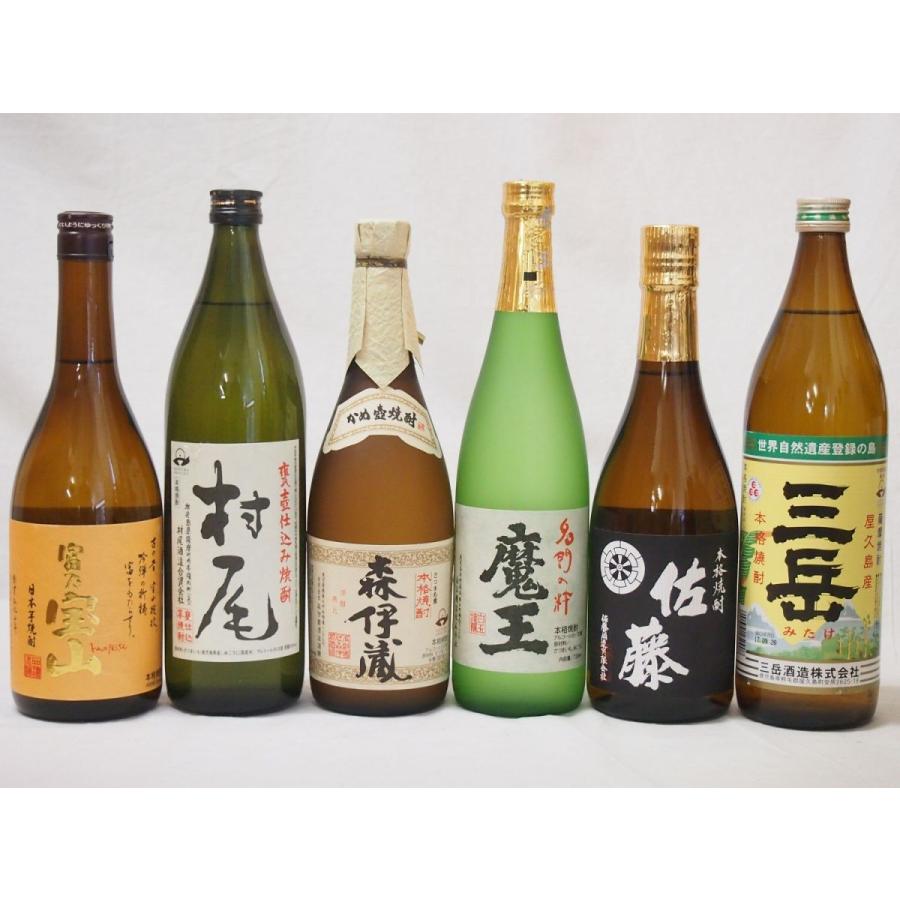贈り物 プレミアム芋焼酎6本セット(村尾 森伊蔵 魔王 佐藤黒 富乃宝山 三岳)720ml×4本 900ml×2本(鹿児島県)(27271円)