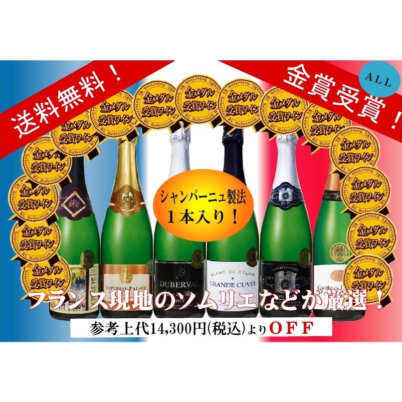 ALL金賞受賞 フランススパークリングワイン6本セット 計750ml×6 ALL金賞受賞 フランススパークリングワイン6本セット 計750ml×6