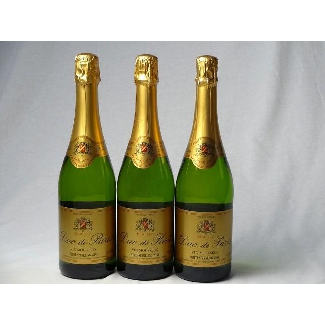ワインセット フランススパークリング白ワイン12本セット デュック ド パリ ドミセック(やや甘口) 750ml×12本