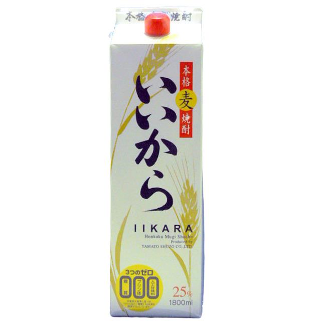 いいから 25度 1800ml むぎ焼酎パック 熊本県 山都酒造 : お酒