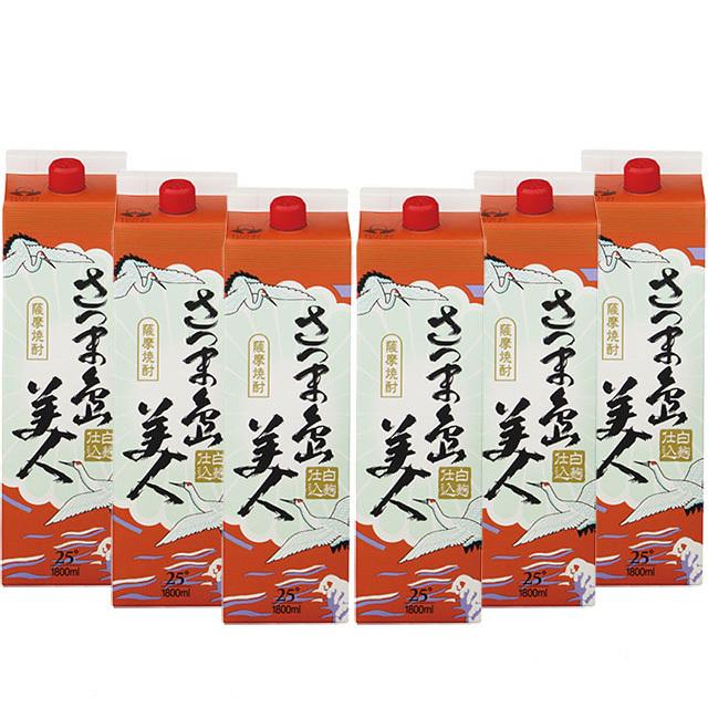 さつま島美人 島美人 芋焼酎 25度 1800mlパック 1ケース(6本) : 酒忍者