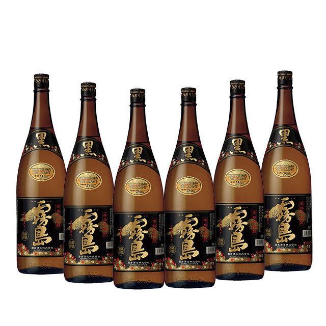 黒霧島 本格芋焼酎 25度 1800ml１箱６本入 黒霧島 送料無料 黒霧島 芋焼酎 25度 1800ml瓶×6本(P箱で発送)（東北は