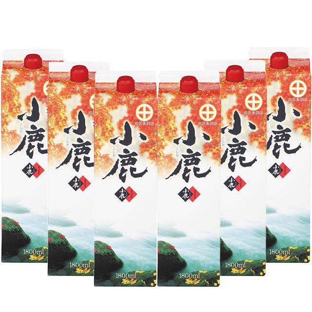 【芋焼酎】小鹿 25度 1,800ml 6本セット 小鹿酒造 送料無料 小鹿 芋焼酎 25度 1800mlパック 1ケース(6本)（東北