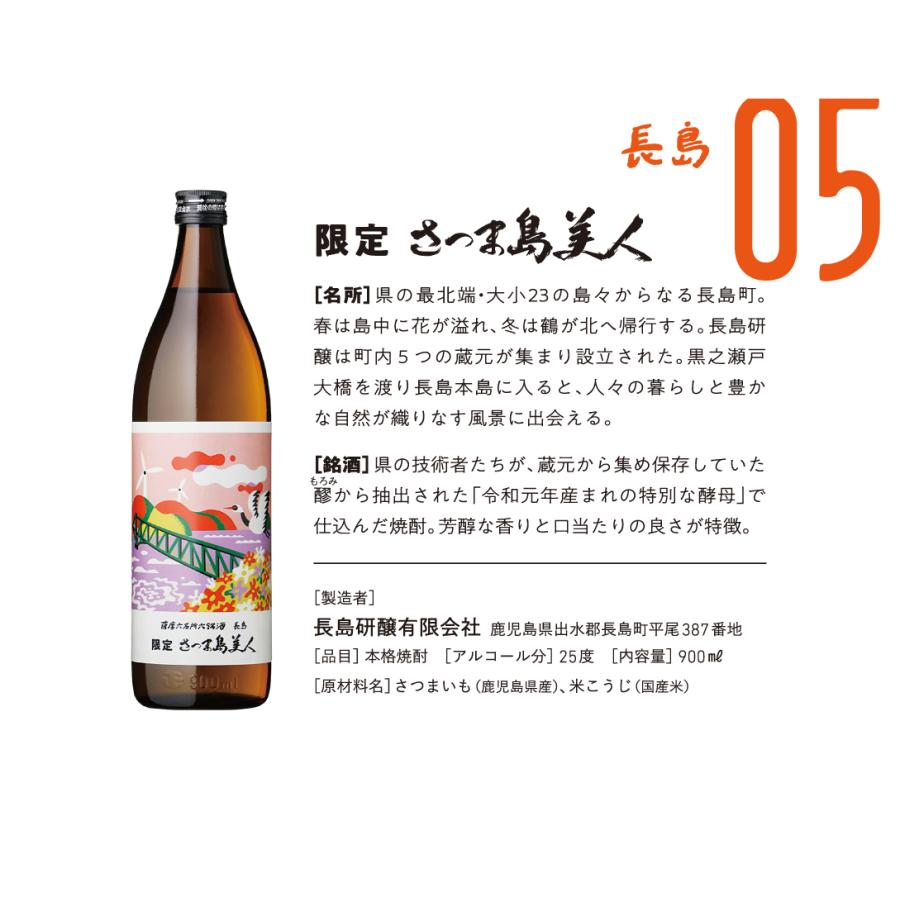 【特価】送料無料 薩摩 六名所六銘酒　芋焼酎　25度　900mlx6本セット（東北は別途送料必要） | 三岳 | 05