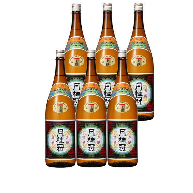 月桂冠　上撰　1800ml 15度　6本セット　日本酒 月桂冠 送料無料 上撰 1800ml瓶×6本(P箱で発送)（※東北は別途送料必要