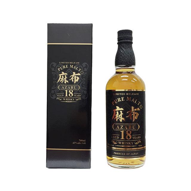 ウイスキー 麻布　18年　ピュアモルトウイスキー　43度　700ml　箱付 : wh104 : 酒忍者Yahoo!店 - 通販 -  Yahoo!ショッピング