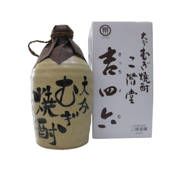 二階堂 大分麦焼酎 吉四六（きっちょむ）オリジナル壺入り 720ml : 酒