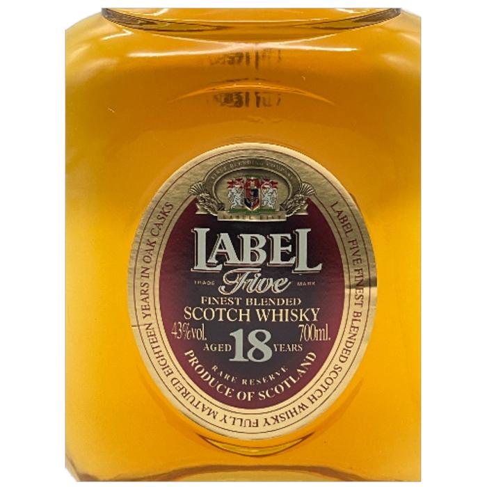 週末限定値下げ　古酒 ラベル5 18年 40度 700ml 箱付　入手困難 アウトレット]【在庫限り 残り1点】 ラベル5 18年 40度 700ml 箱付