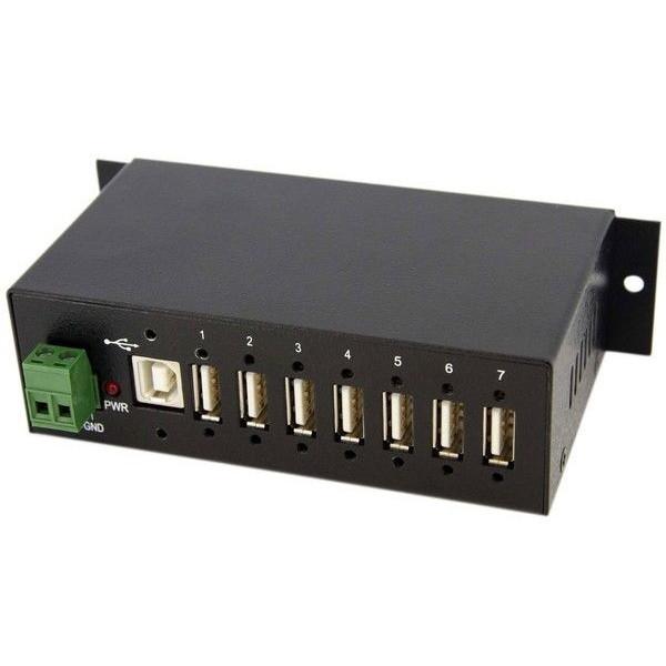 StarTech ST7200USBM ハブ ウォールマウント型産業用7ポートUSB 2.0 メタルシャーシ構造 メーカー直送