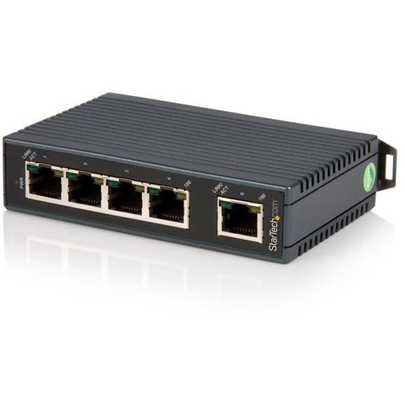 StarTech IES5102 5ポート産業用スイッチングハブHUBDINレールに取付け可能10/100Mbps対応ネットワークハブ メーカー直送