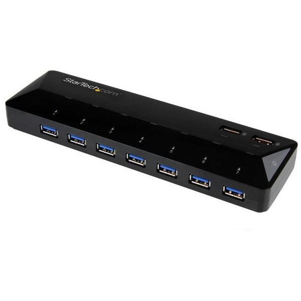 StarTech ST93007U2C ブラック USB 3.0ハブ 7ポート 急速充電専用ポート搭載(2ポートx2.4A)