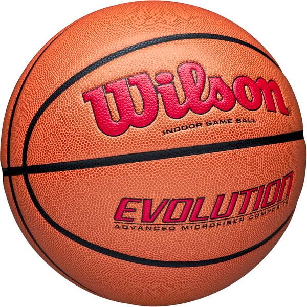 ウィルソン WTB0595XB0605 EVOLUTION ゲームボール(オレンジ/スカーレット)6号 [バスケットボール] Wilson（ウイルソン） ウィルソン WTB0595XB0605 EVOLUTION ゲーム
