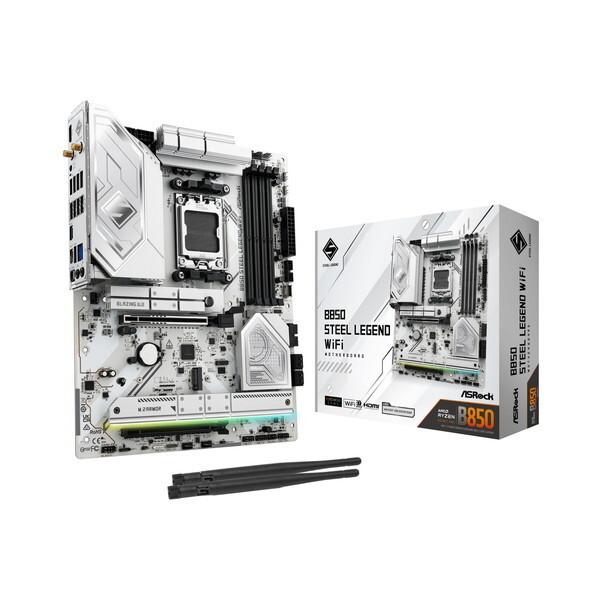 AMD Ryzen 9 9950X W/O Cooler WOF (16C/32T、4.3GHz、170W) CPU + ASRock B850 Steel Legend WiFi ATXマザーボード + ASRockオリジナルマウスパッド セット_2