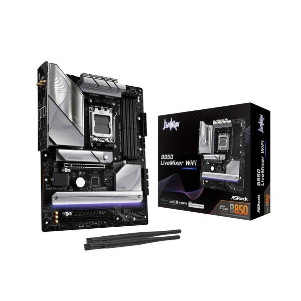 AMD Ryzen 7 9800X3D CPU + ASRock B850 LiveMixer WiFi ATX