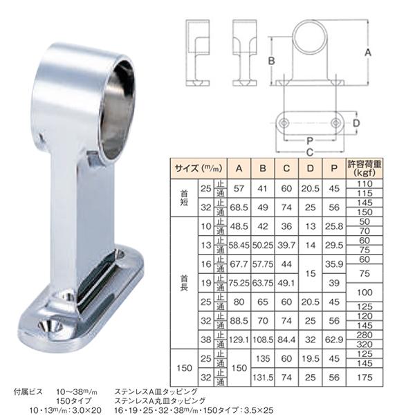 水上(MIZUKAMI) F型ブラケット 通 32mm (1箱(20個入))