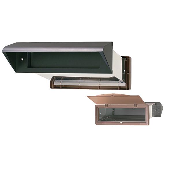 水上(MIZUKAMI) ステンレスシュート 内フタ付気密型 No.30 大壁 黒