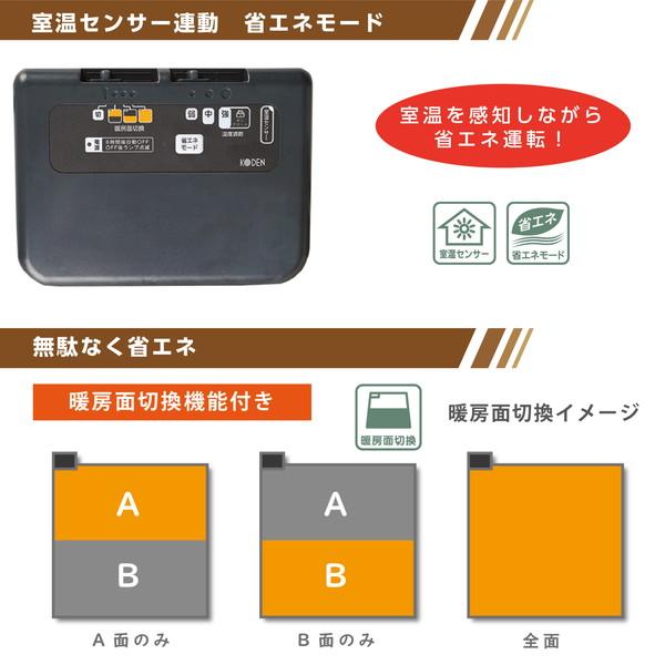 ホットカーペット 広電 VWU201R-C ブラック 遠赤ホットカーペット 2畳 