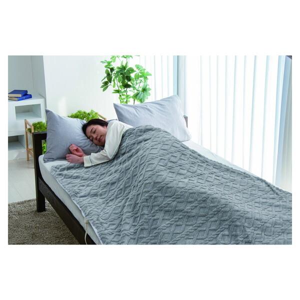 広電（KODEN） CWB551G-HP グレイ [電気かけしき毛布] もこもこ ニット