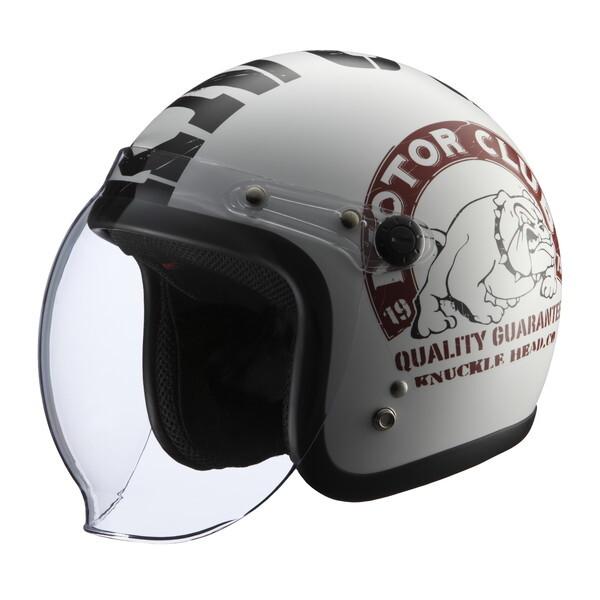 RIDEZ KNUCKLE HEAD BULL2 WH/BK (57-60cm) バイク用ナックルヘッドヘルメット｜sake-premoa｜02