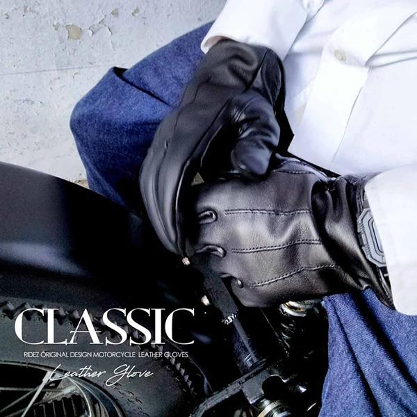 RIDEZ RIDEZ RLG77 CLASSIC MOTO GLOVES BLACK XL グローブ : 総合通販