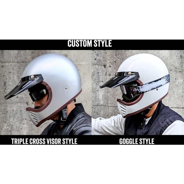 RIDEZ RIDEZ TRIPLE CROSS WHITE M フルフェイスヘルメット : 総合通販