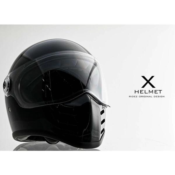激レアバイク用ヘルメット RIDEZ RIDEZ RIDEZ X HELMET GROSS BLACK/BLACK EDITION M ブラック