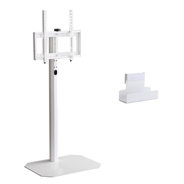 ハイタイプ 八角形 テレビスタンド ホワイト TVスタンド ハイタイプ 八角支柱 65V型対応 壁寄せ テレビ台