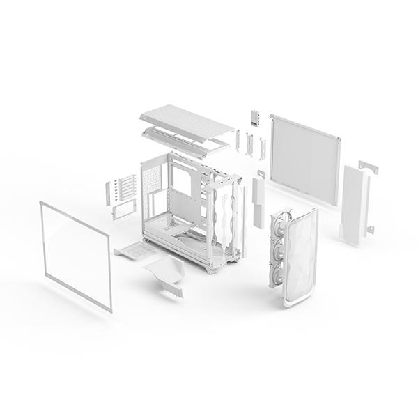 Fractal Design FD-C-MES3X-05 Meshify 3 XL Ambience Pro RGB White TG Clear Tint フルタワー型PCケース_11