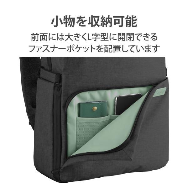 カメラバッグ ELECOM エレコム off toco DGB-S043BK リュック 2way 撥水加工 ワンタッチ開閉 14インチPC収納 ペットボトルバンド ブラック メーカー直送_6