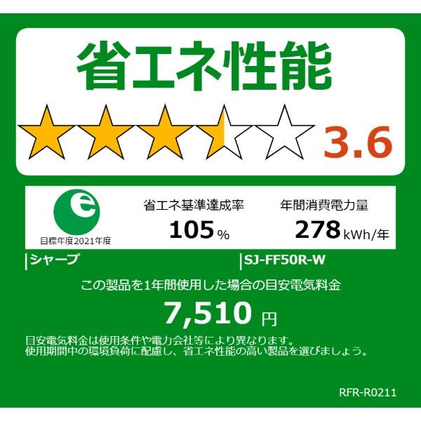 冷蔵庫 二人暮らし 502L シャープ 500L 大容量 観音開き フレンチドア SHARP SJ-FF50R-W ブラストホワイト 新生活 エクプラ特選 | SHARP | 02