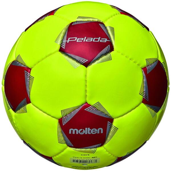 モルテン ペレーダ トレーニング イエロー×ブルー サッカーボール 3号球 練習 430 グラム ボールコントロール 砂防止 低摩擦 F3K9200-YR 黄赤 | molten | 02