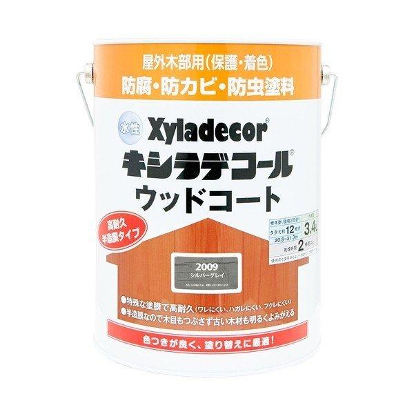 【大特価!!】 カンペハピオ 水性キシラデコール シルバグレイ3.4L ウッドコート ペンキ、塗料