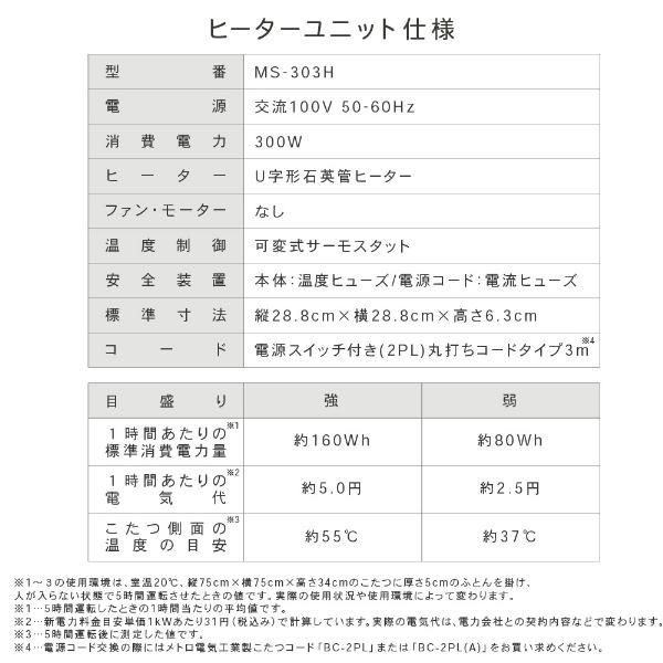 こたつ マクスゼン MAXZEN テーブル 長方形 70×50cm 一人暮らし 天面 こたつテーブル カジュアル コンパクト 1人用こたつセット 長方形 3点セット JOT-K7050-S3｜sake-premoa｜15