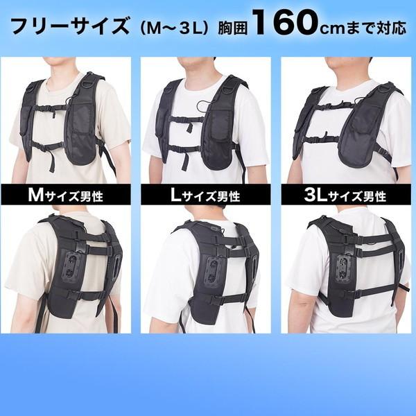 THANKO デュアルユニットで強力冷却 ハーネス対応冷蔵ベストRZFHTVSBK